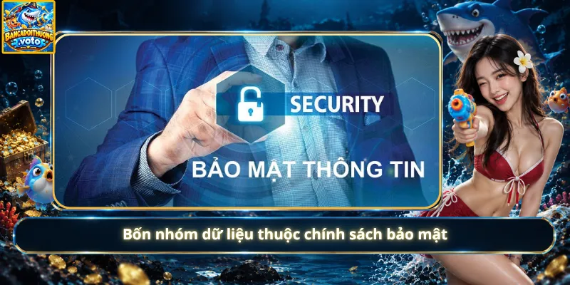 Bốn nhóm dữ liệu thuộc chính sách bảo mật